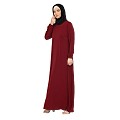 Premium inner abaya with elastic sleeves - Maroon Premium inner abaya with elastic sleeves - Maroon